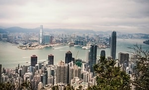 View of Hong Kong from the hills